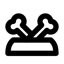 Dog Bowl Line Icon