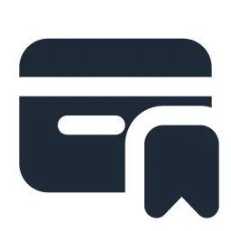 Creditcard Bookmark Solid Icon