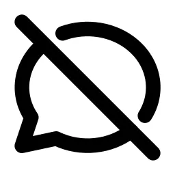 Message Circle Off Line Icon