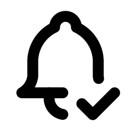 Bell Check Line Icon