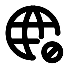 World Cancel Line Icon