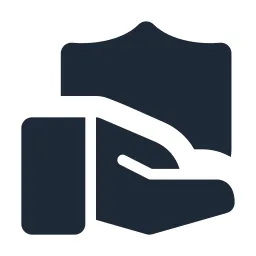 Shield Hand Solid Icon