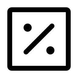 Percentage Square Icon