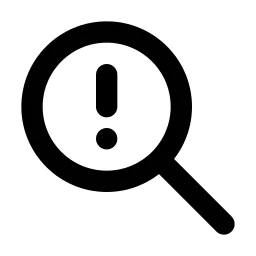 Zoom Exclamation Line Icon