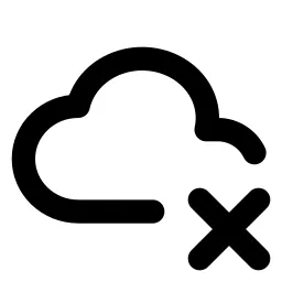 Cloud X Line Icon