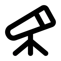 Telescope Line Icon
