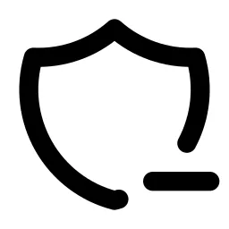 Shield Minus Line Icon