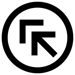 Double Arrow Up Left Circle Icon