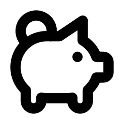 Pig Money Line Icon