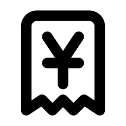 Receipt Yuan Line Icon