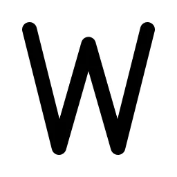 Letter W Line Icon