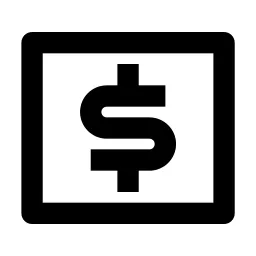 Money Dollar Box Line Icon