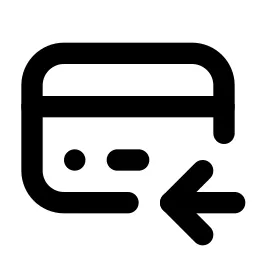 Credit Card Refund Line Icon