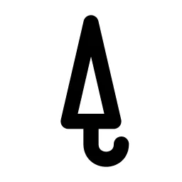 Umbrella Closed Line Icon