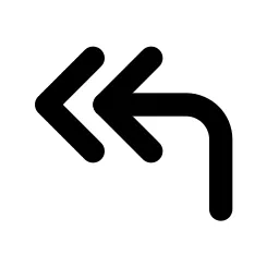 Corner Up Left Double Line Icon