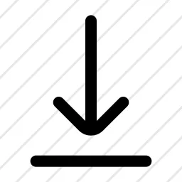 Arrow Wall Down Align Bottom Icon