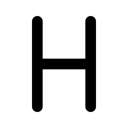 Letter H Line Icon