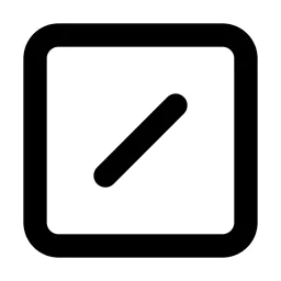 Square Forbid 2 Line Icon