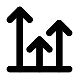 Chart Arrows Vertical Line Icon