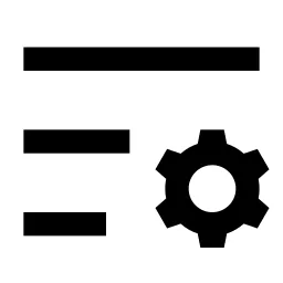 List Settings Line Icon