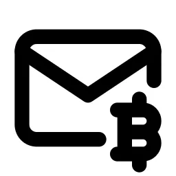 Mail Bitcoin Line Icon