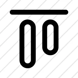 Horizontal Alignment Top Icon