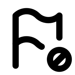 Flag Cancel Line Icon