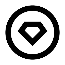 Copper Diamond Line Icon