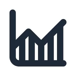Chart Areaspline Solid Icon