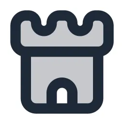 Castle Tower Duotone Icon
