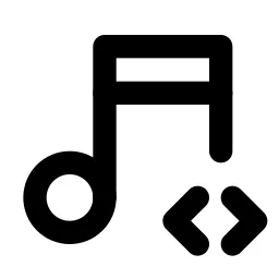 Music Code Line Icon