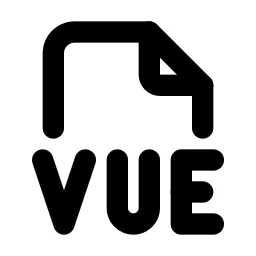 File Type Vue Line Icon