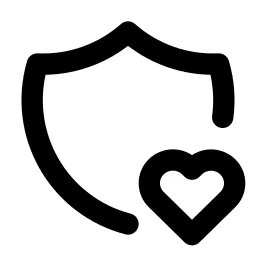 Shield Heart Line Icon