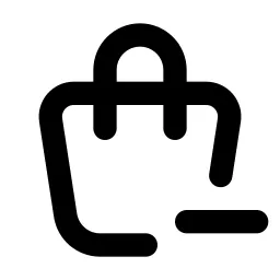 Shopping Bag Minus Line Icon