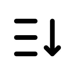 Sort Descending Duo Icon