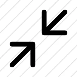 Minimize 45 Arrow Shrink Icon