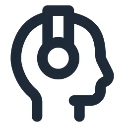 Head Headset Line Icon