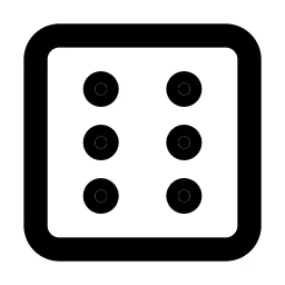 Dice 6 Line Icon