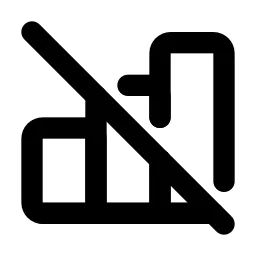 Chart Bar Off Line Icon