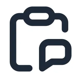Clipboard Chat Line Icon