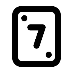 Play Card 7 Line Icon
