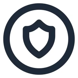 Shield Circle Line Icon