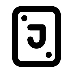 Play Card J Line Icon