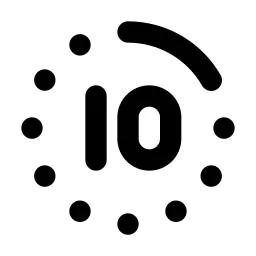 Time Duration 10 Line Icon