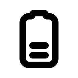 Battery Vertical 2 Line Icon