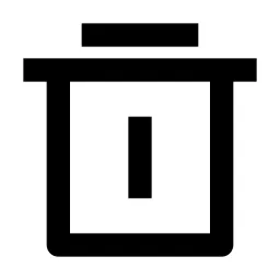 Delete Bin 4 Line Icon