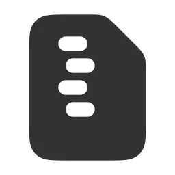 Document Zip Fill Icon
