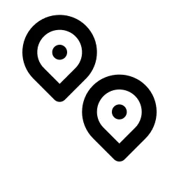 Map Pins Line Icon