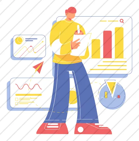 Person with Graphs