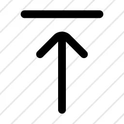 Arrow Wall Up Align Top Icon